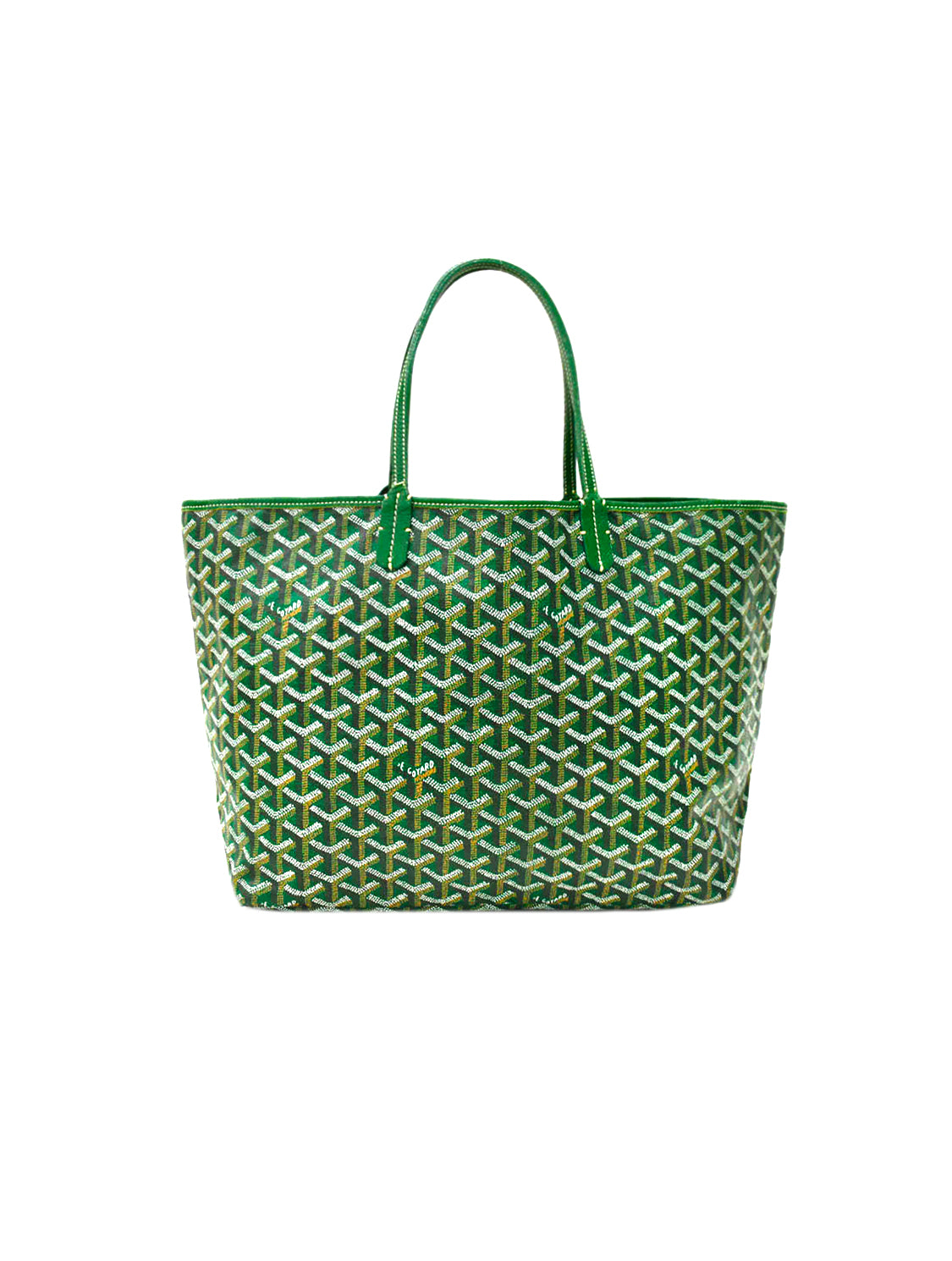 Goyard 2000s Saint Louis GM Green Tote