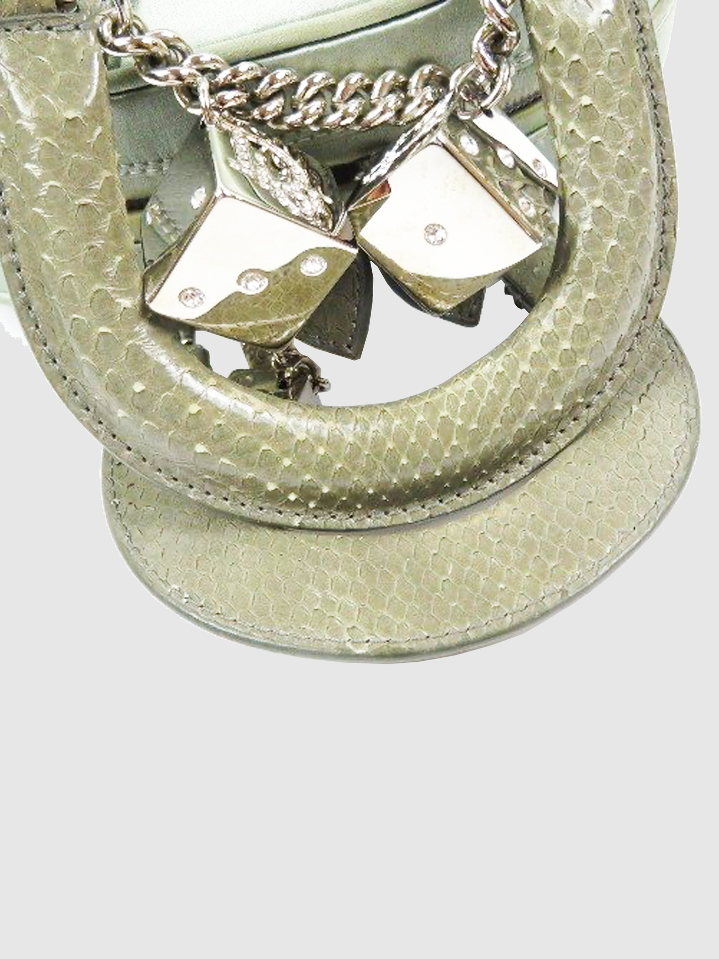 Christian Dior by John Galliano 2004 Green Dice Mini Bowler Bag