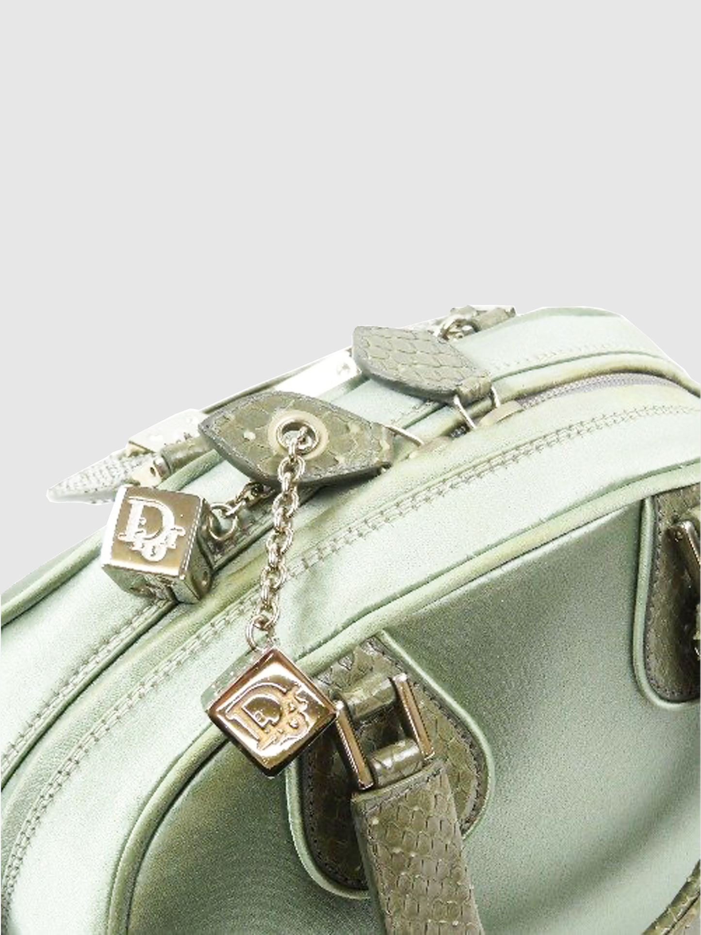 Christian Dior by John Galliano 2004 Green Dice Mini Bowler Bag