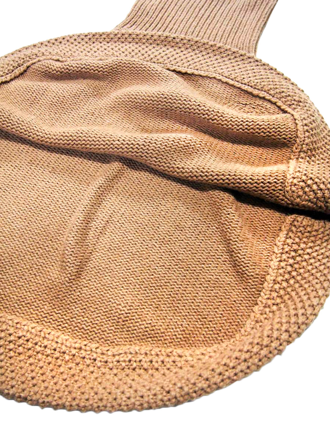 Gucci Beige 2000s Camel Hair Turtleneck Logo Poncho