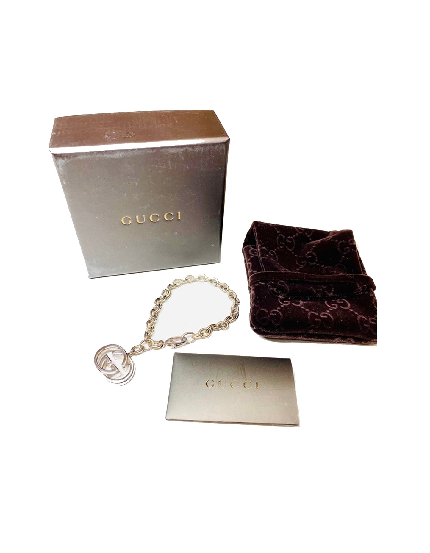 Gucci 2000s Silver Vintage Pendant Bracelet