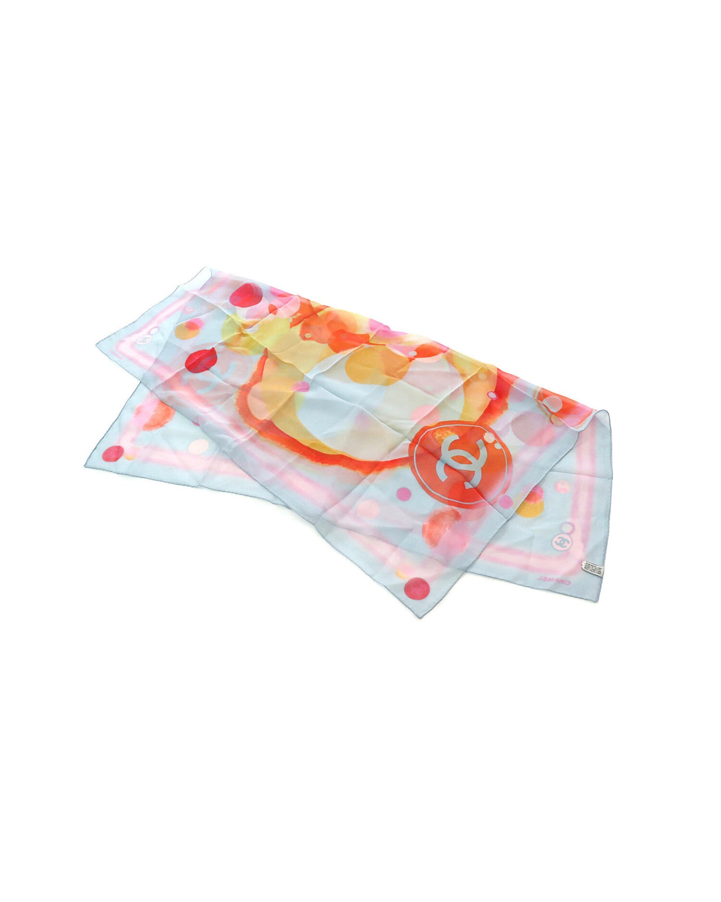 Chanel Multicolor Bubble Silk Scarf