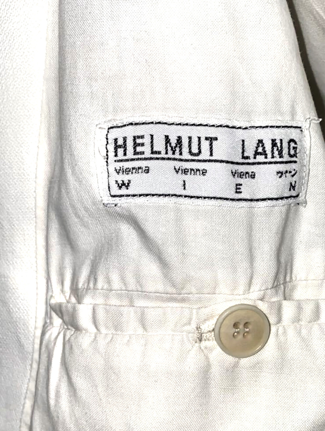 Helmut Lang Archival SS 1991 White Blazer Jacket