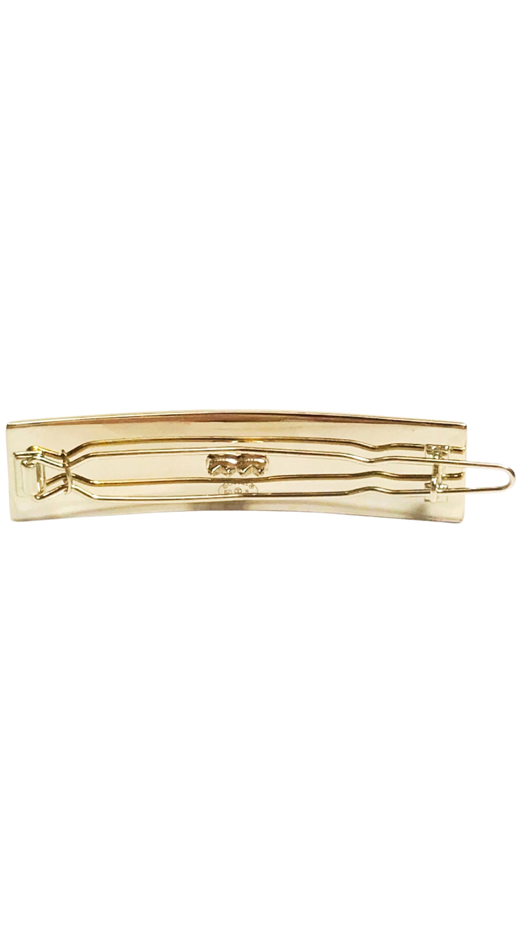 Chanel 2000s Rare Gold Logo Barrette Clip
