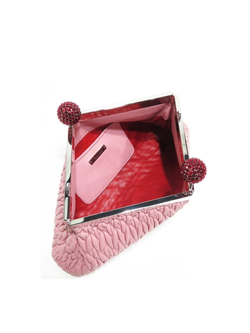 Miu Miu Cherry Pink Clasp Chain Bag