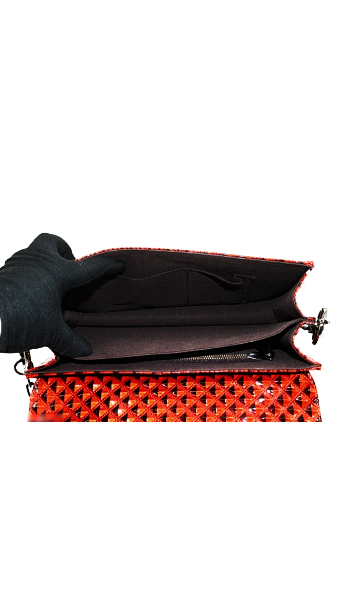 Vivienne Westwood 2010s Red Patent Red and Black Shoulder Bag