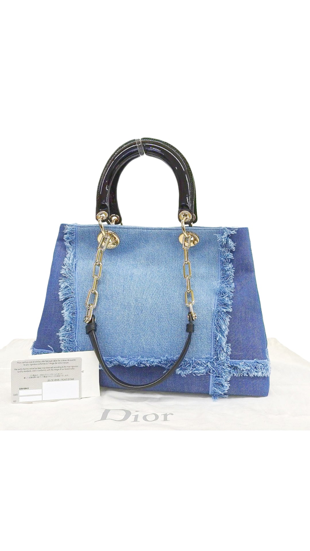 Christian Dior 2000s Denim Lady Dior Tote Bag