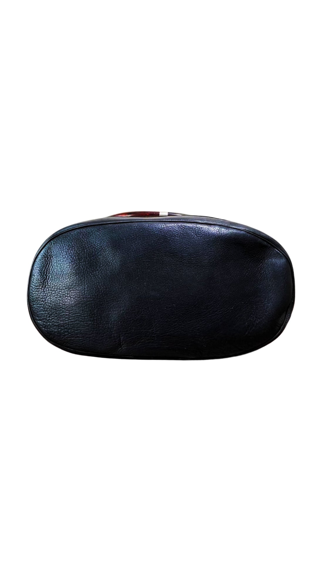Gucci 1990s Logo Circle Leather Handbag