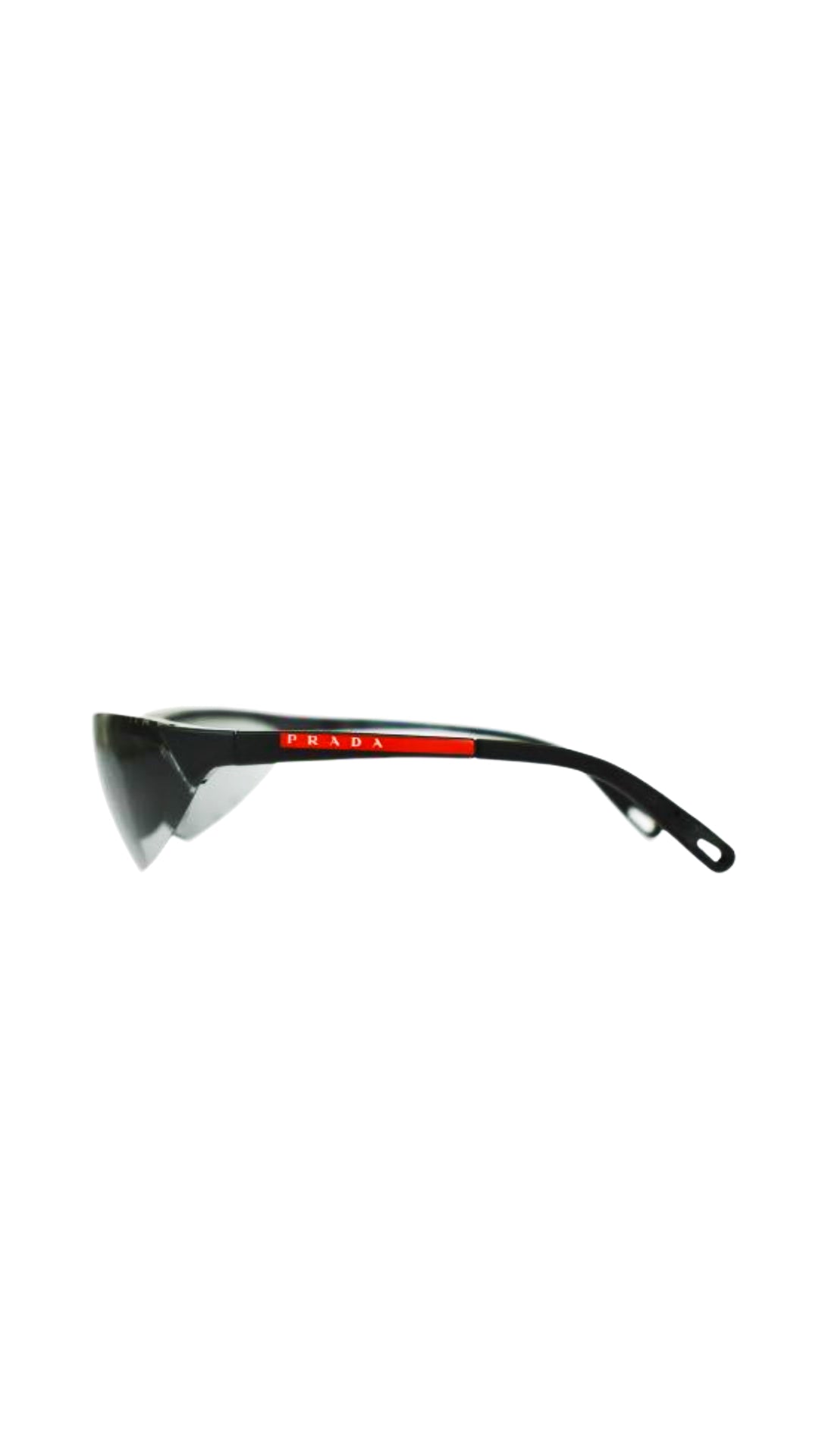 Prada 2000s Sports Black Grey Tinted Sunglasses