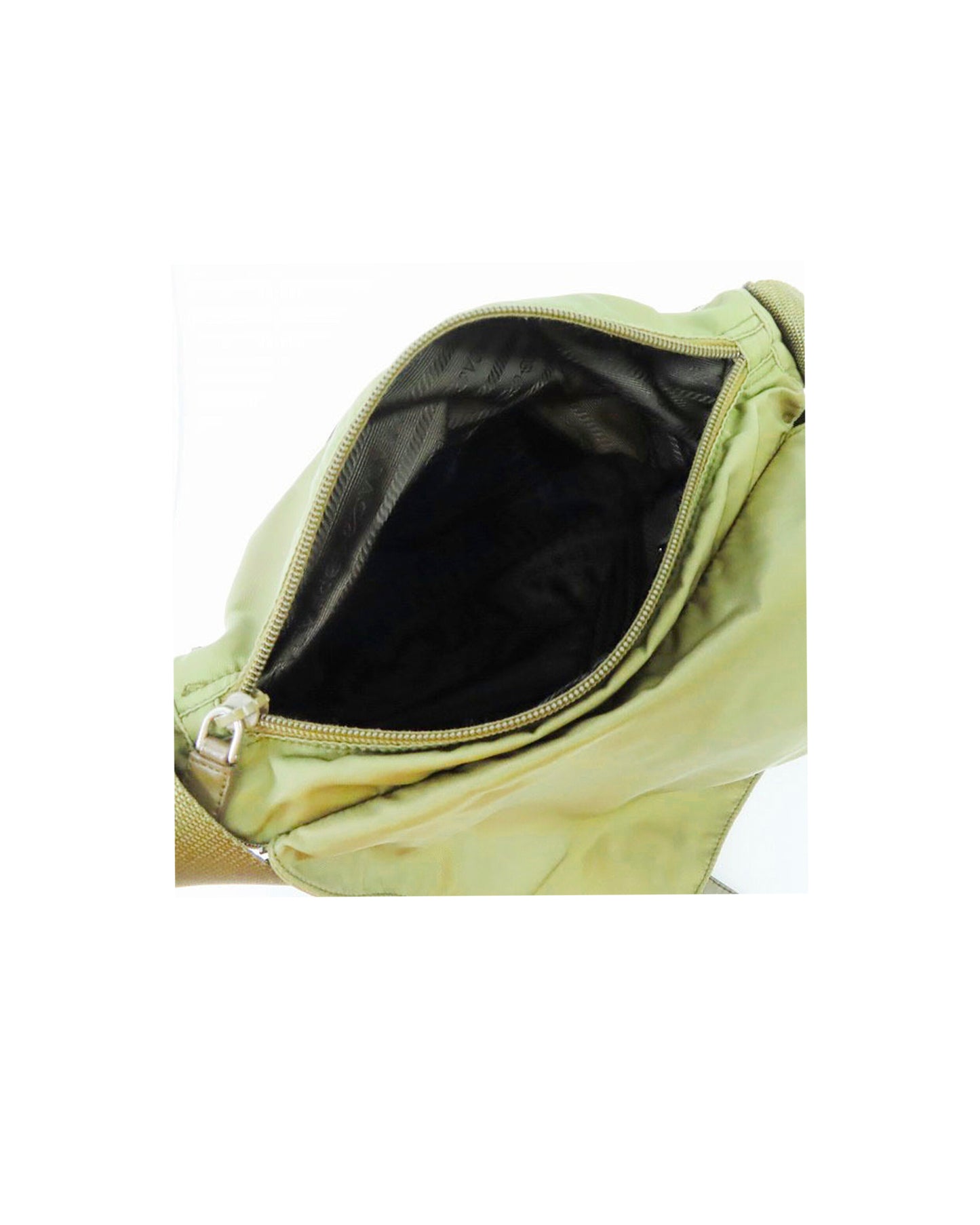 Prada 2000s Green Nylon Double Strap Bag