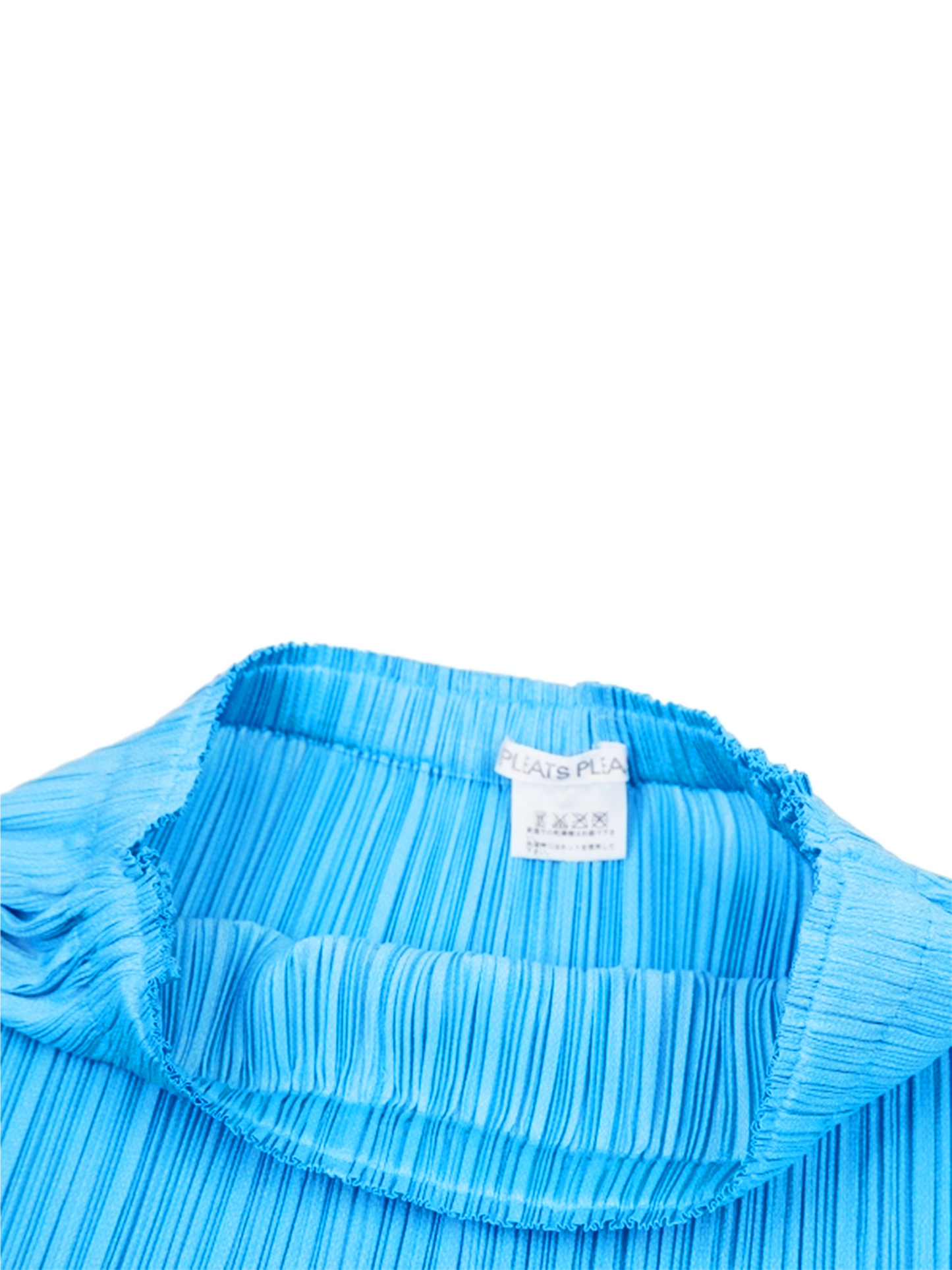 Issey Miyake 2000s Rare Crumpled Blue Pleats Skirt