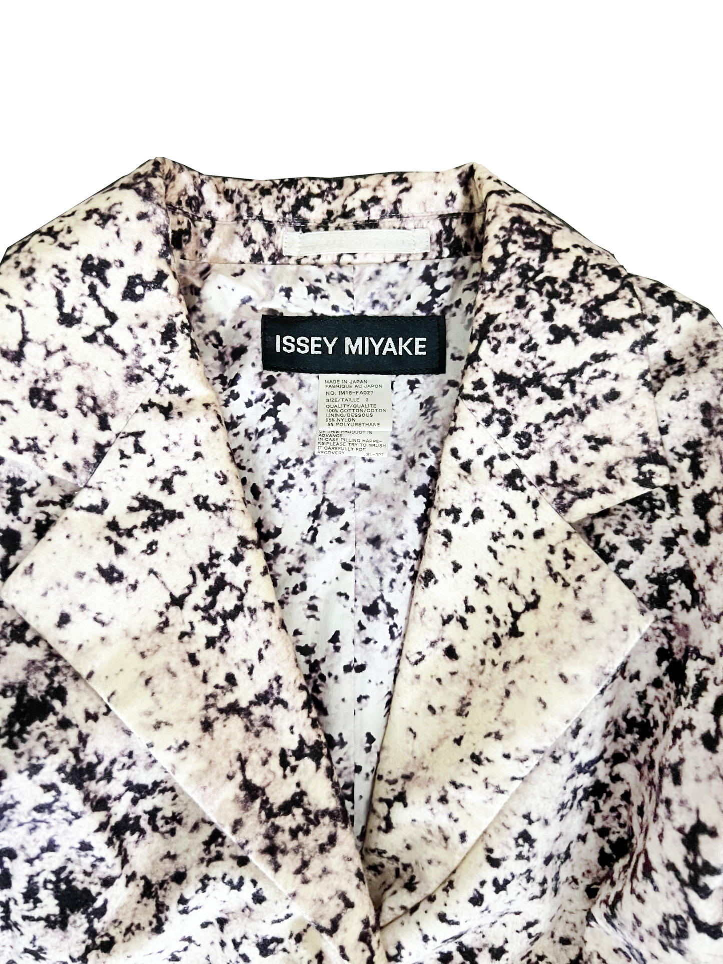 Issey Miyake 2000s Textured Soft Cotton Jacket