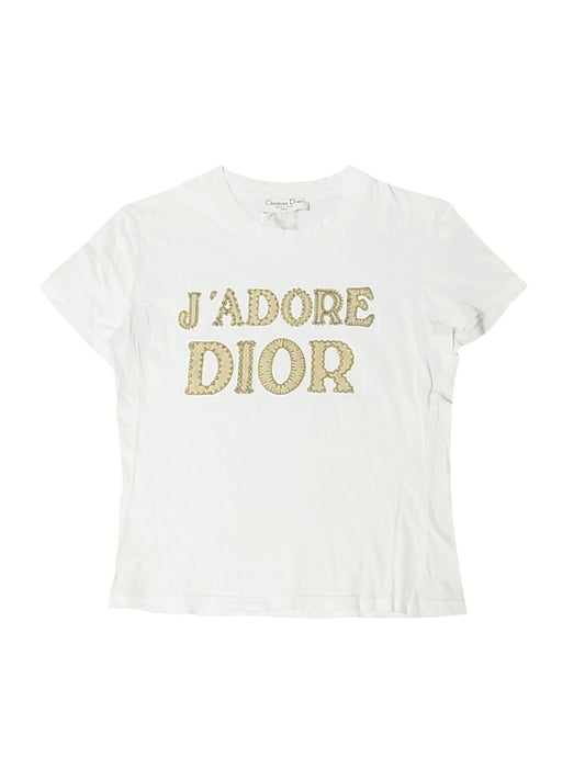 Christian Dior 2000s J'adore Dior Yellow Graphic Tee