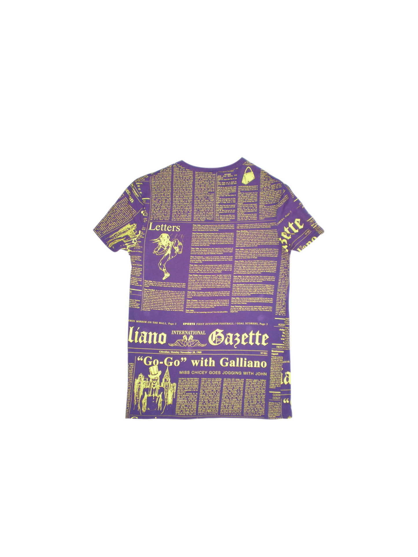 John Galliano 2000s Purple Graphic Tee