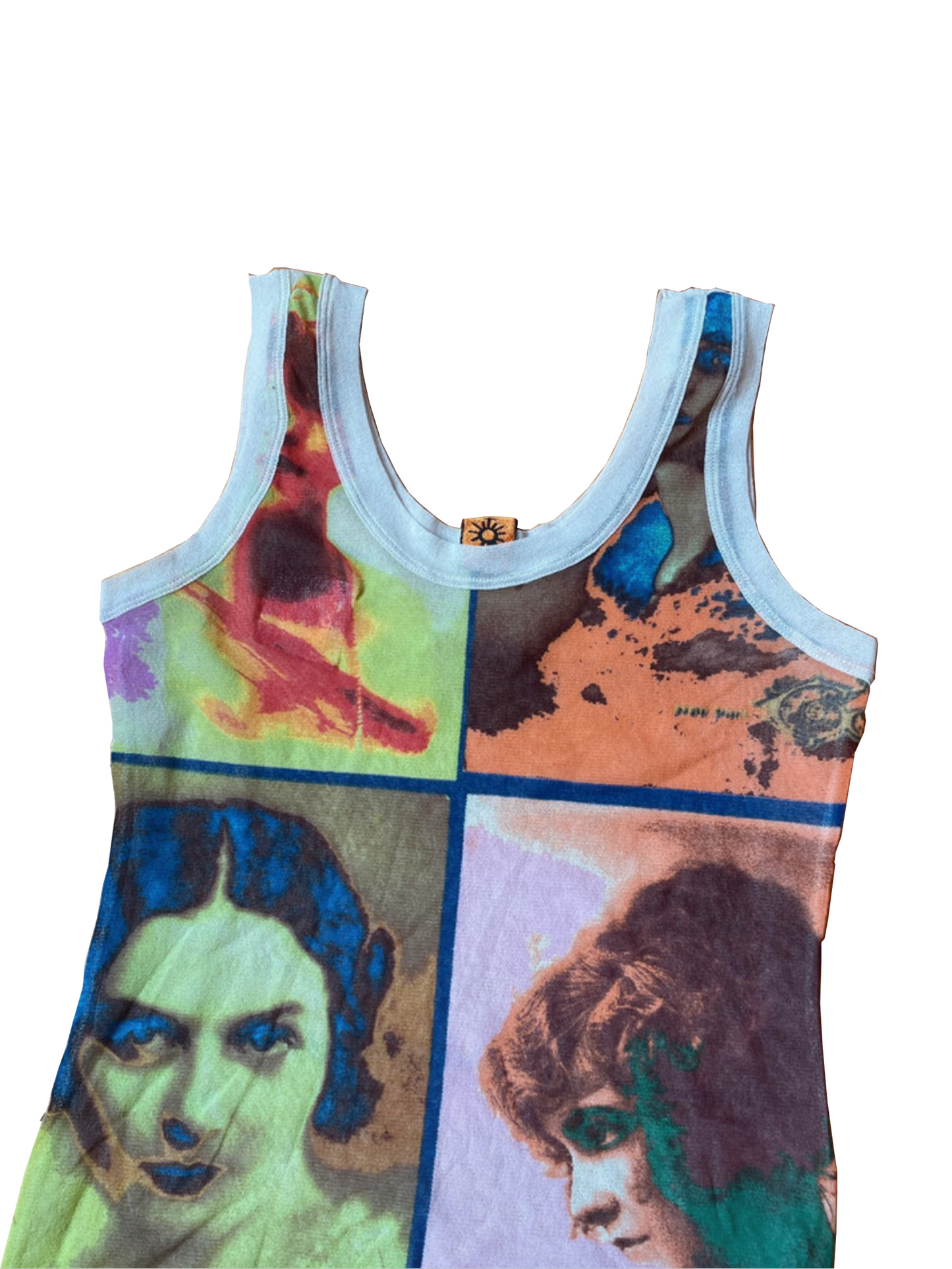 Jean Paul Gaultier 2000s Faces Mesh Tank