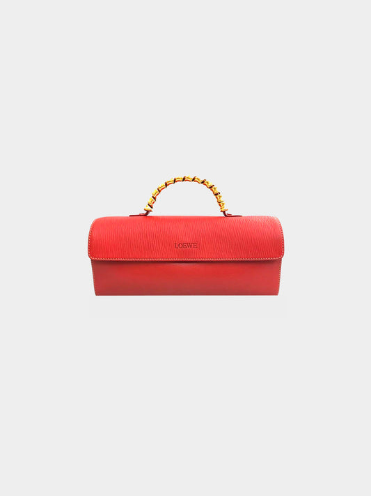 Loewe 2000s Velazquez Handbag Leather Red