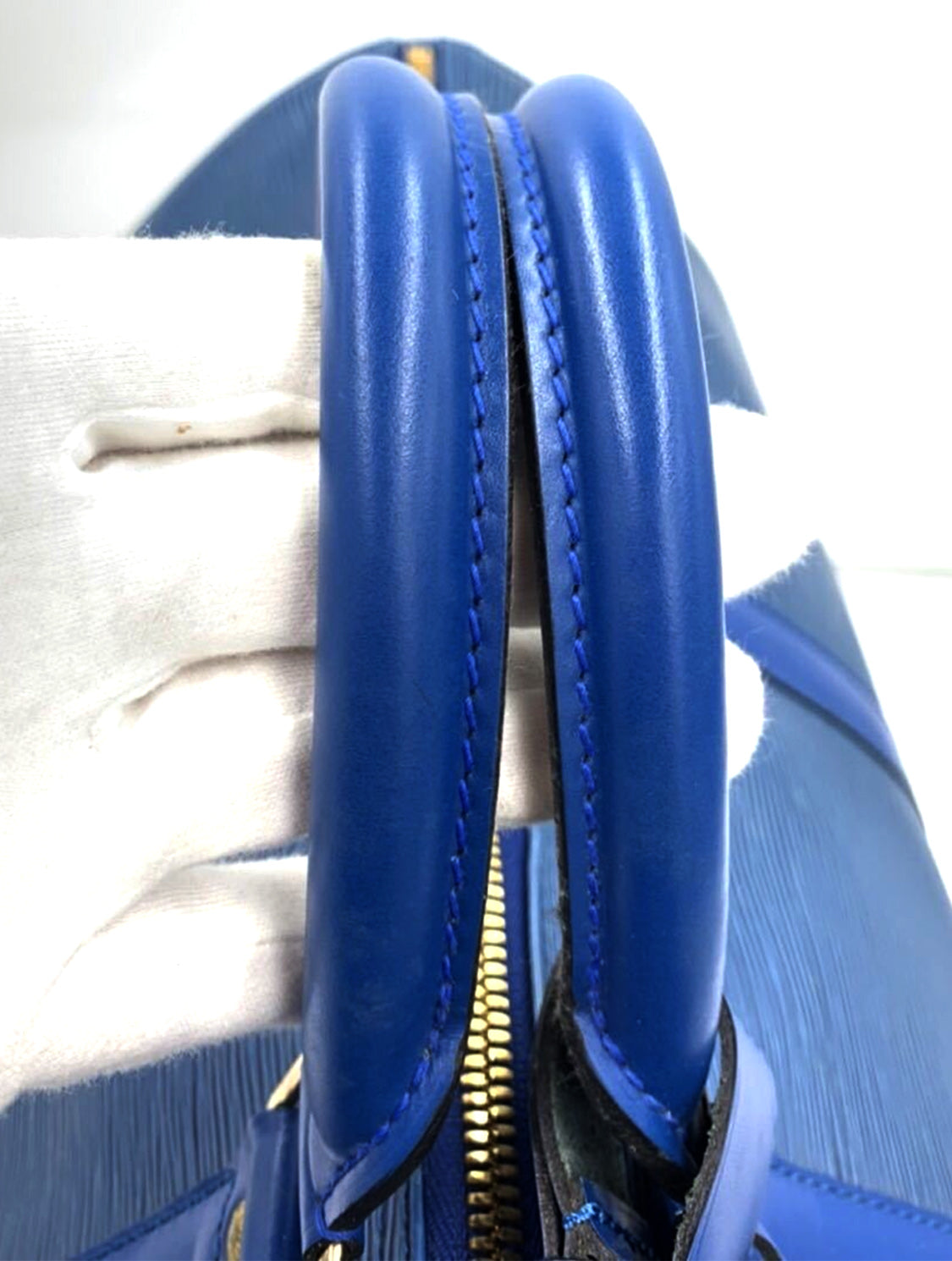 Louis Vuitton 2000s Epi Leather Blue Boston Bag
