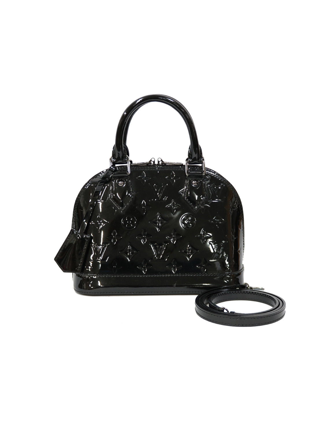 Louis Vuitton 2000s Black Vernis Alma Monogram Handbag