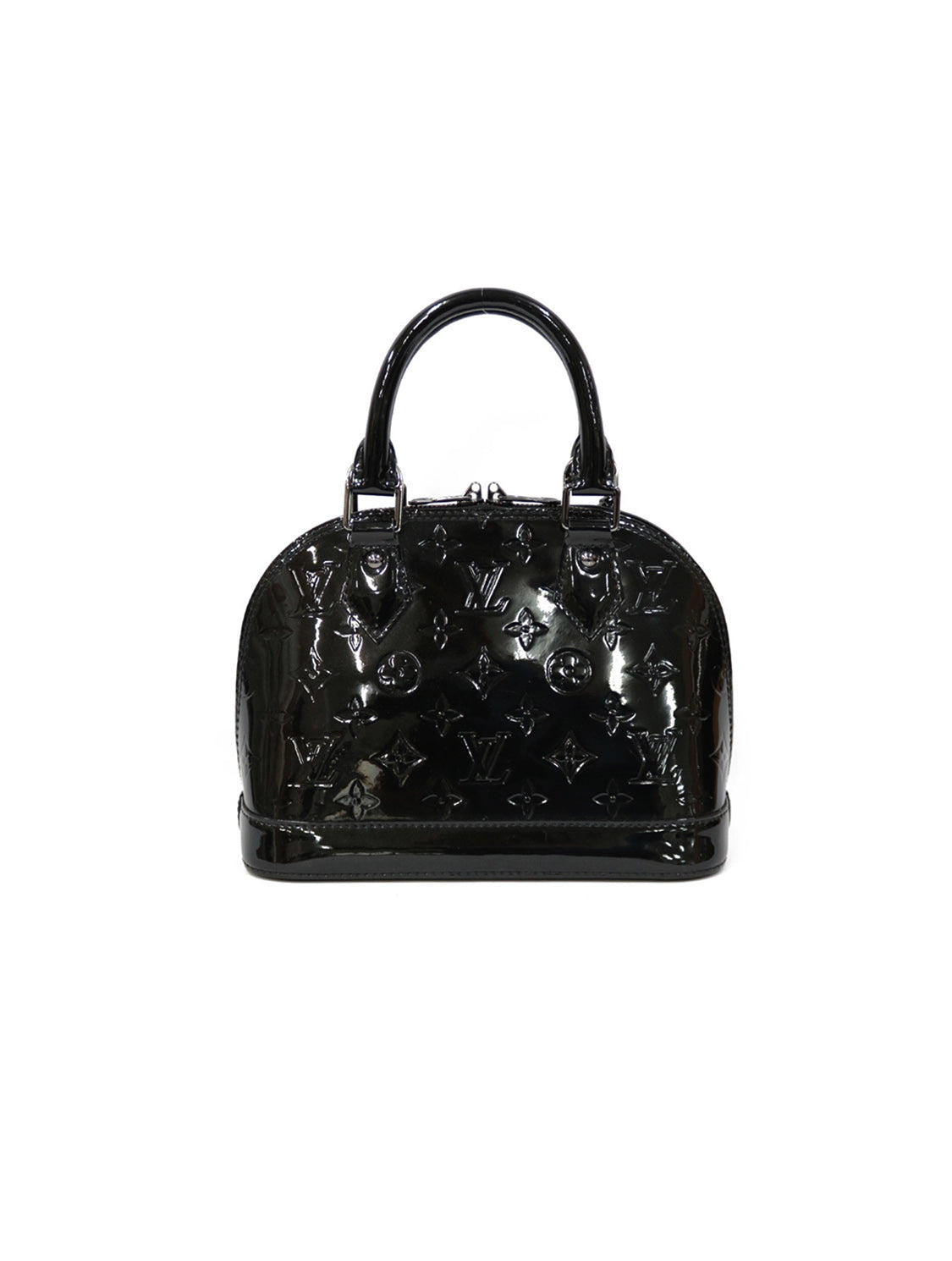 Louis Vuitton 2000s Black Vernis Alma Monogram Handbag