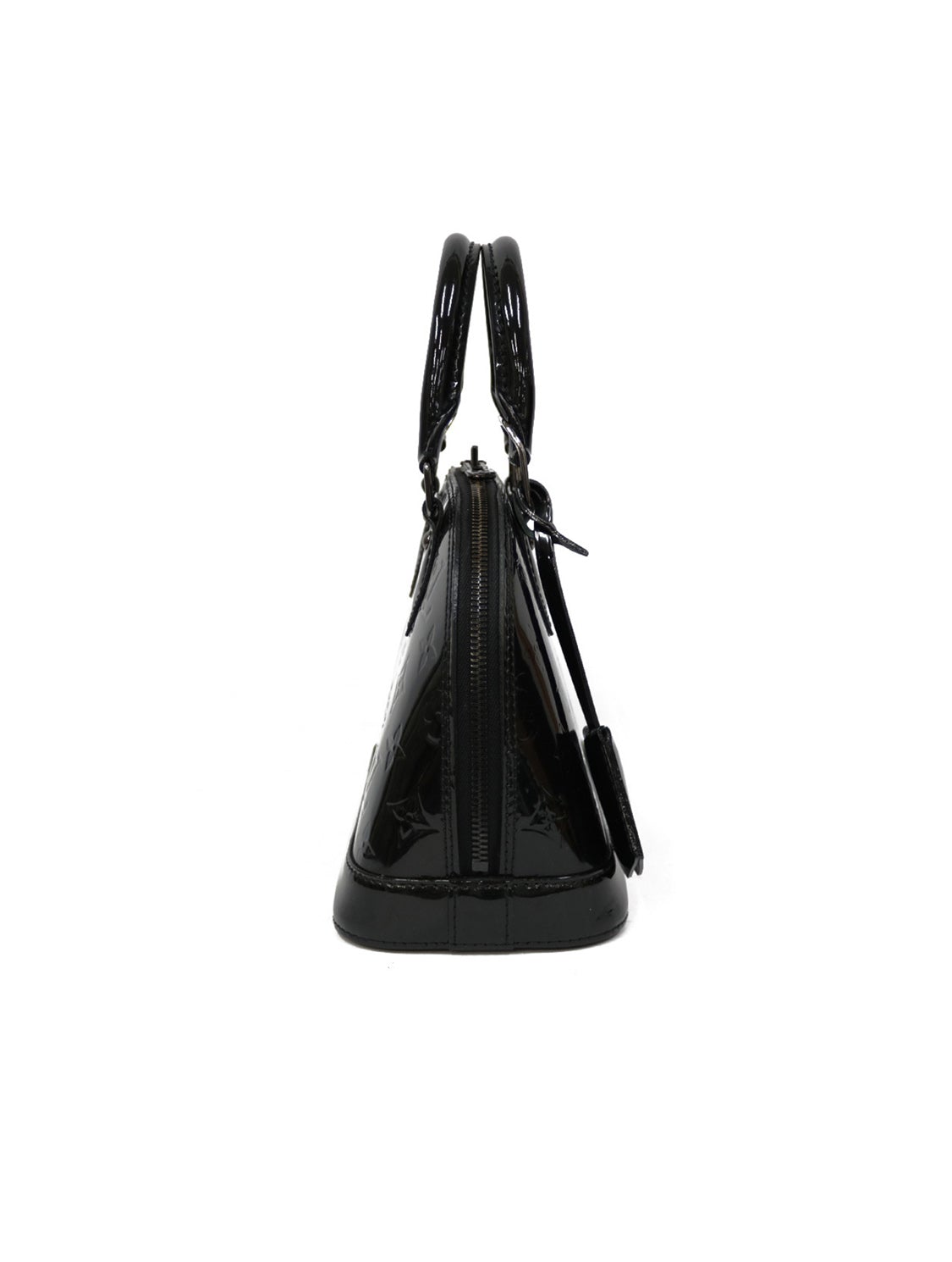 Louis Vuitton 2000s Black Vernis Alma Monogram Handbag