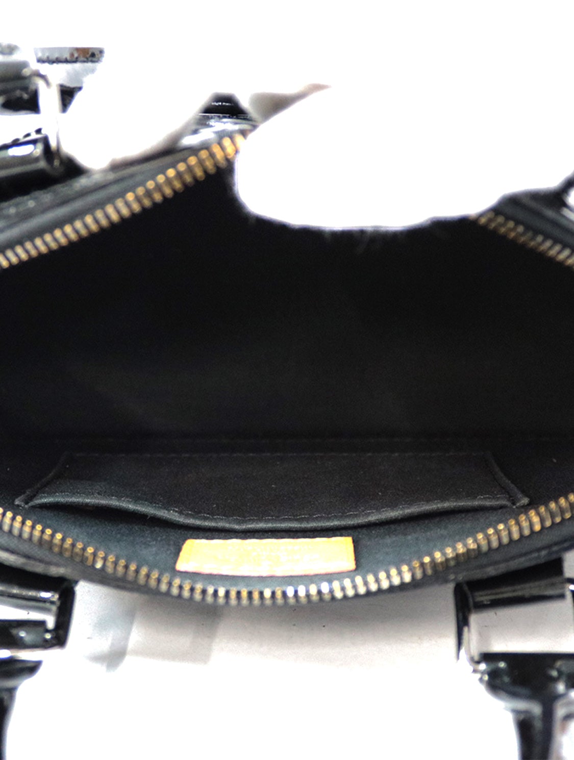 Louis Vuitton 2000s Black Vernis Alma Monogram Handbag