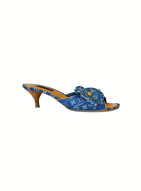 Louis Vuitton 2000s Denim Monogram Heels