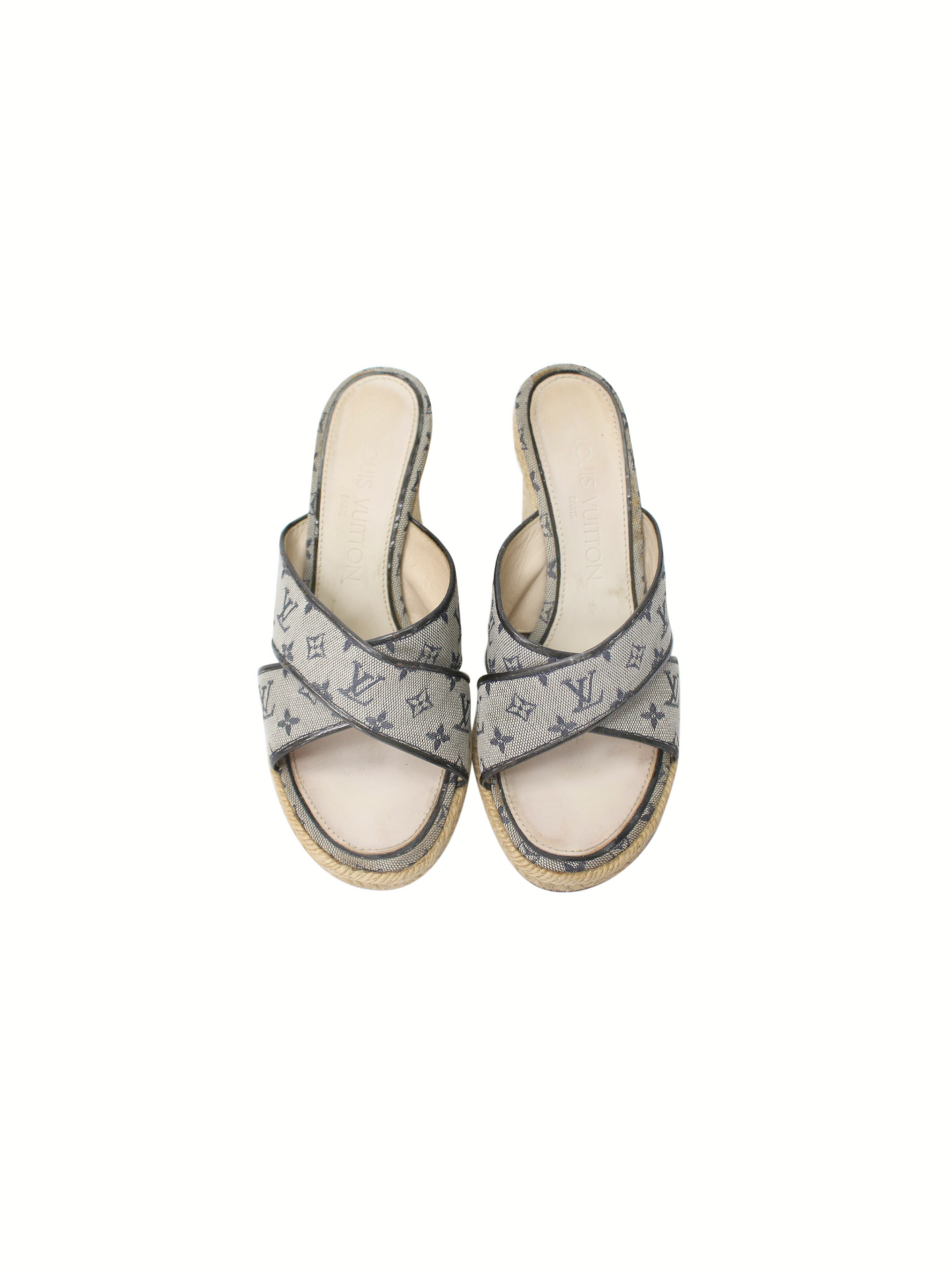 Louis Vuitton 2000s Gray Canvas Wedge