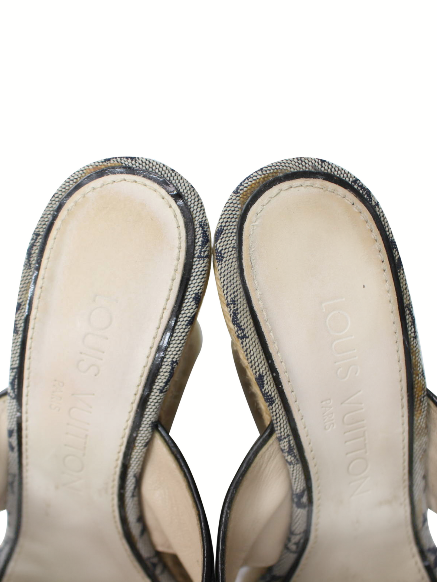 Louis Vuitton 2000s Gray Canvas Wedge
