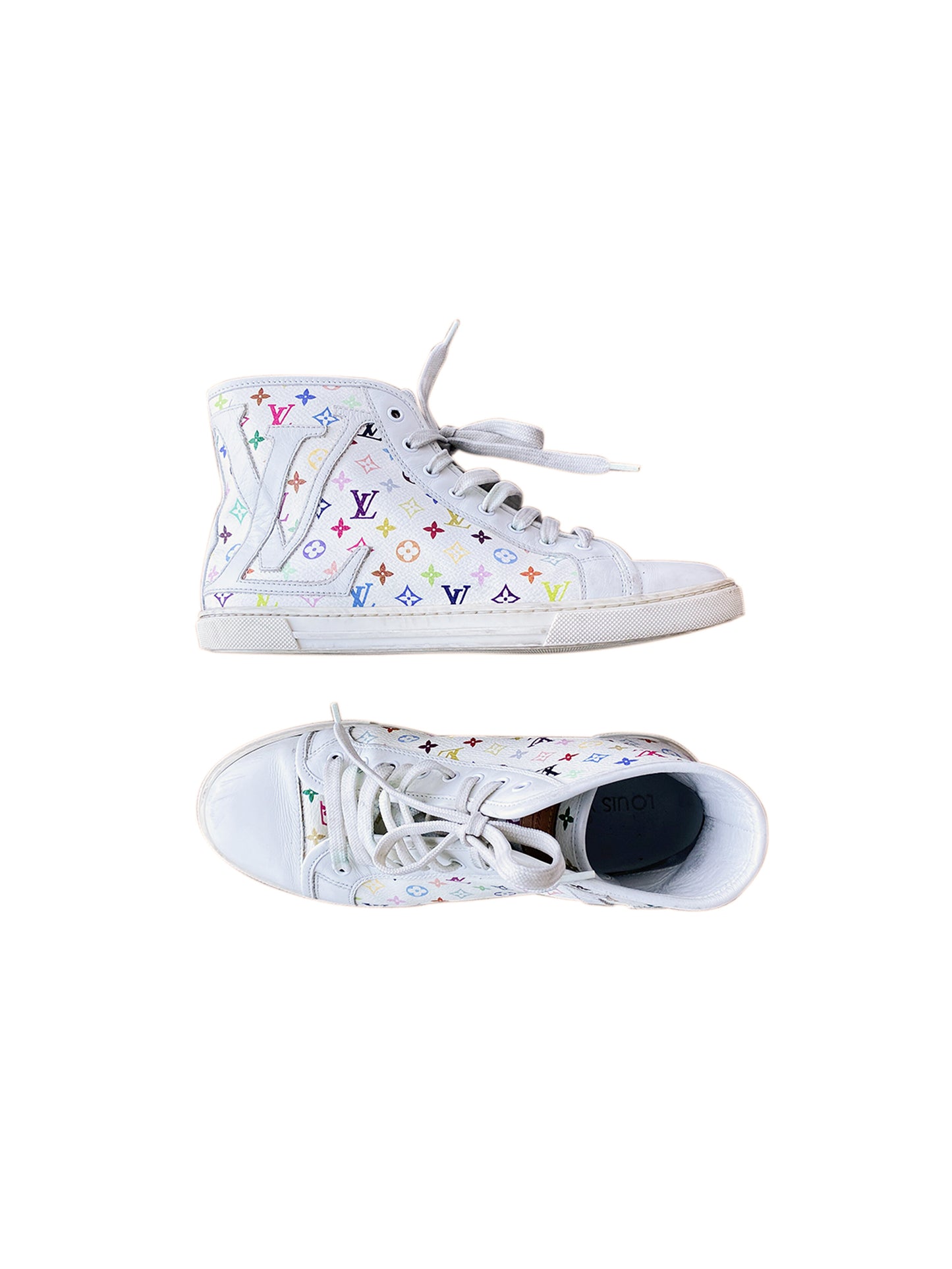 Louis Vuitton 2003 Murakami White Leather Converse