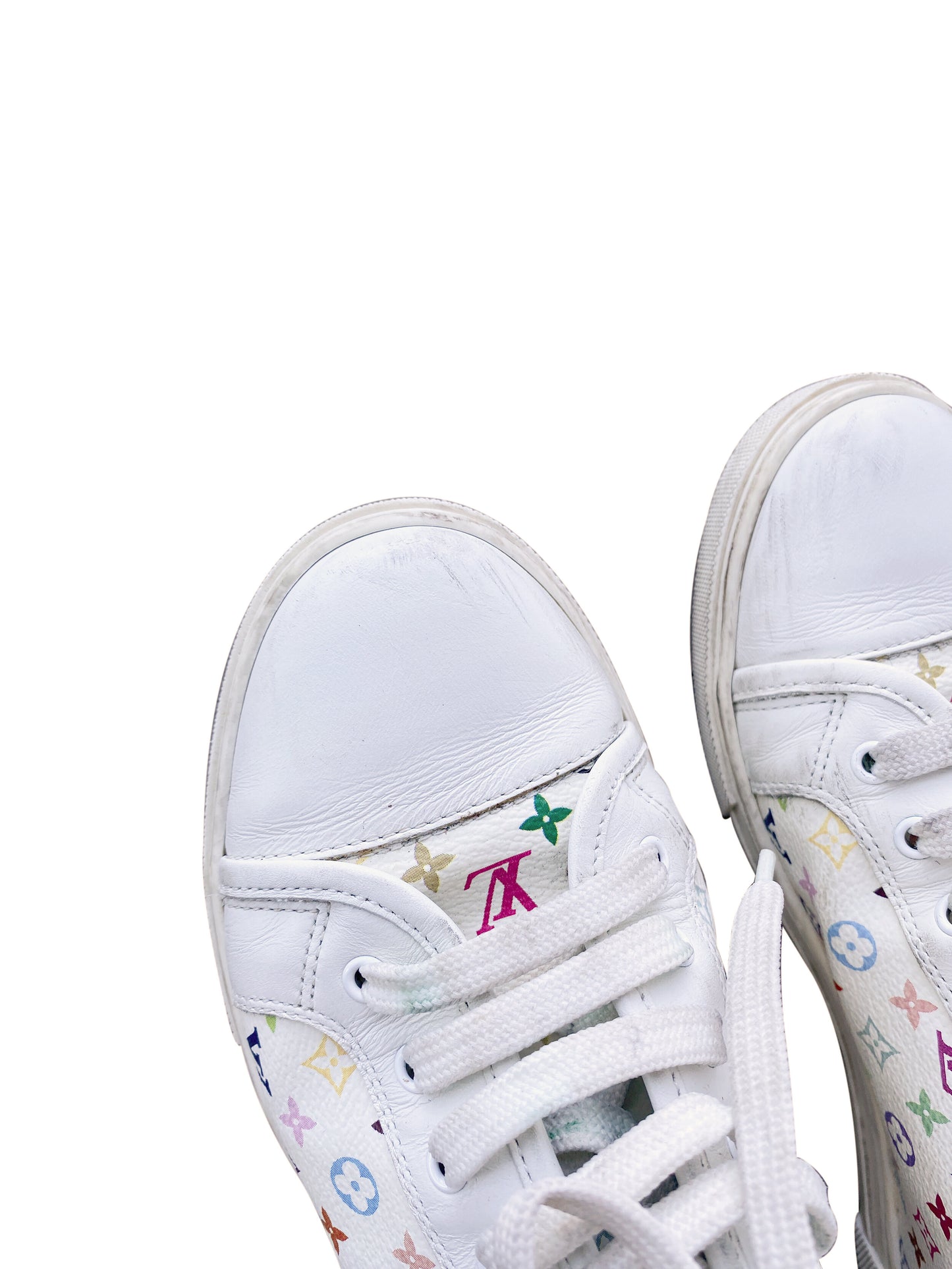 Louis Vuitton 2003 Murakami White Leather Converse