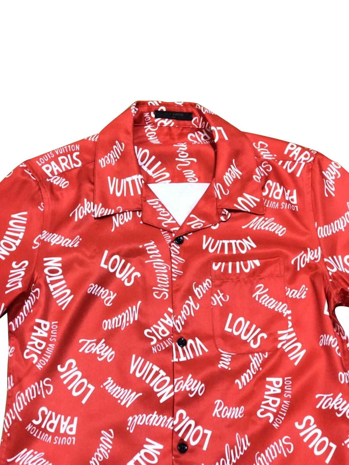 Louis Vuitton 2018 Rare Red Hawaiian Shirt