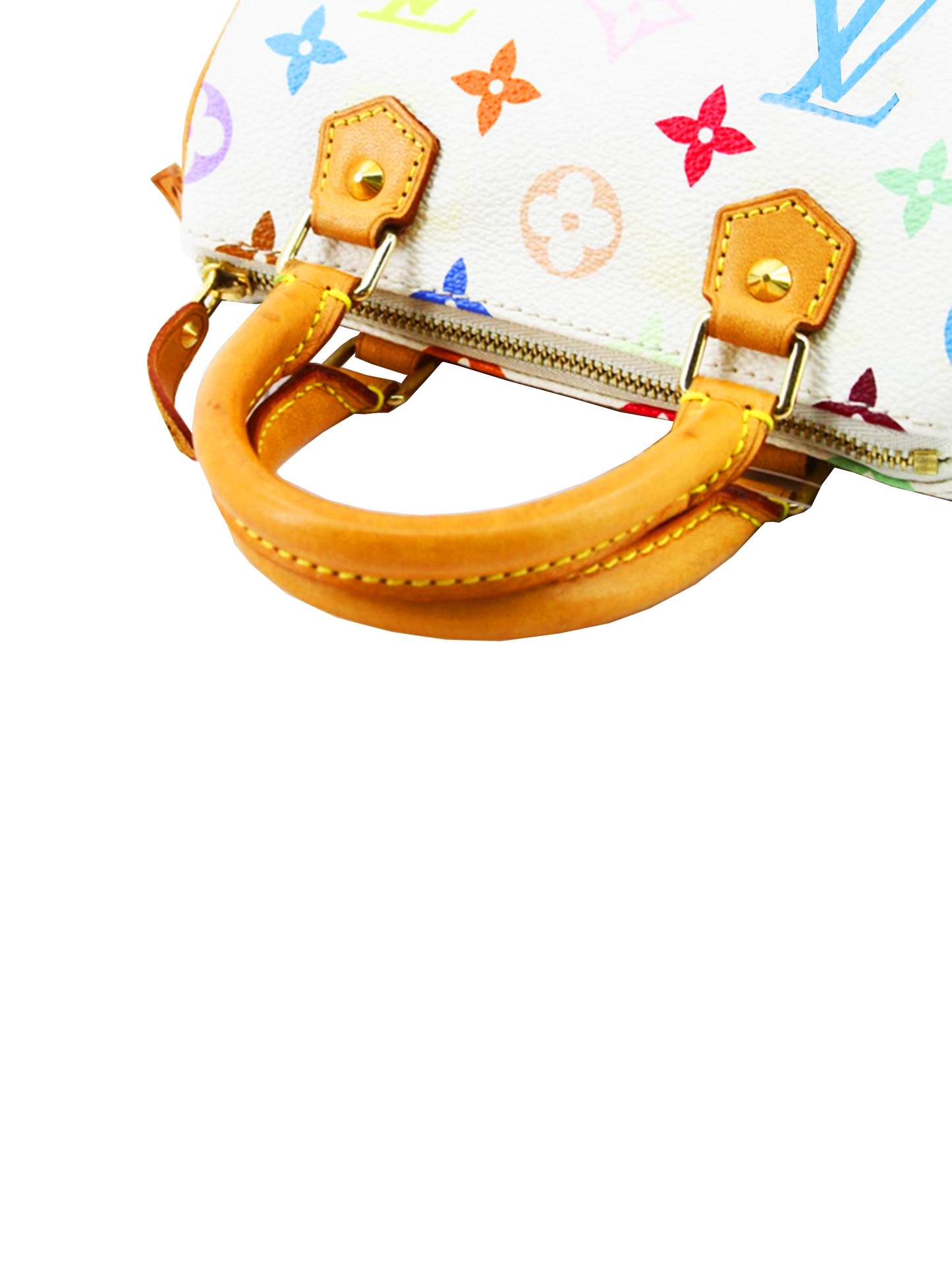 Louis Vuitton 2003 Murakami White Mini Speedy