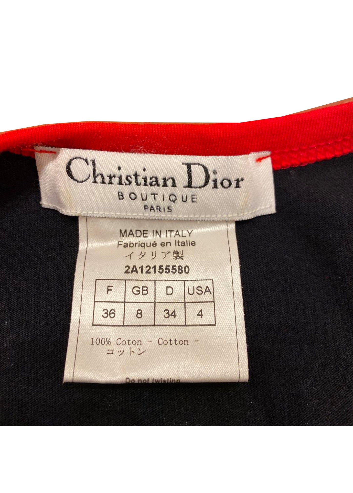 Christian Dior 2000s Rare Red Gothic Tank