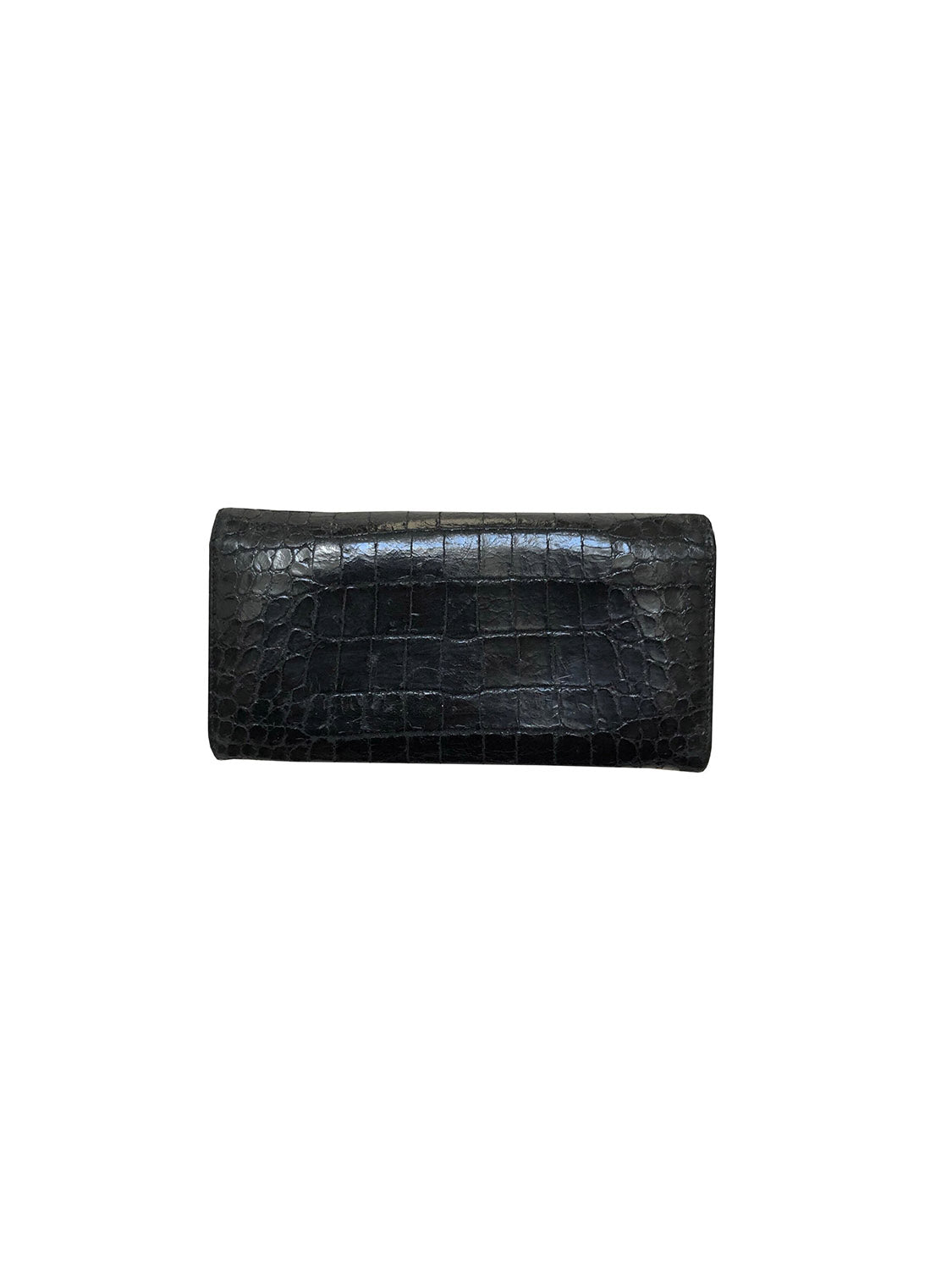 Miu Miu Black Crocodile Print Wallet