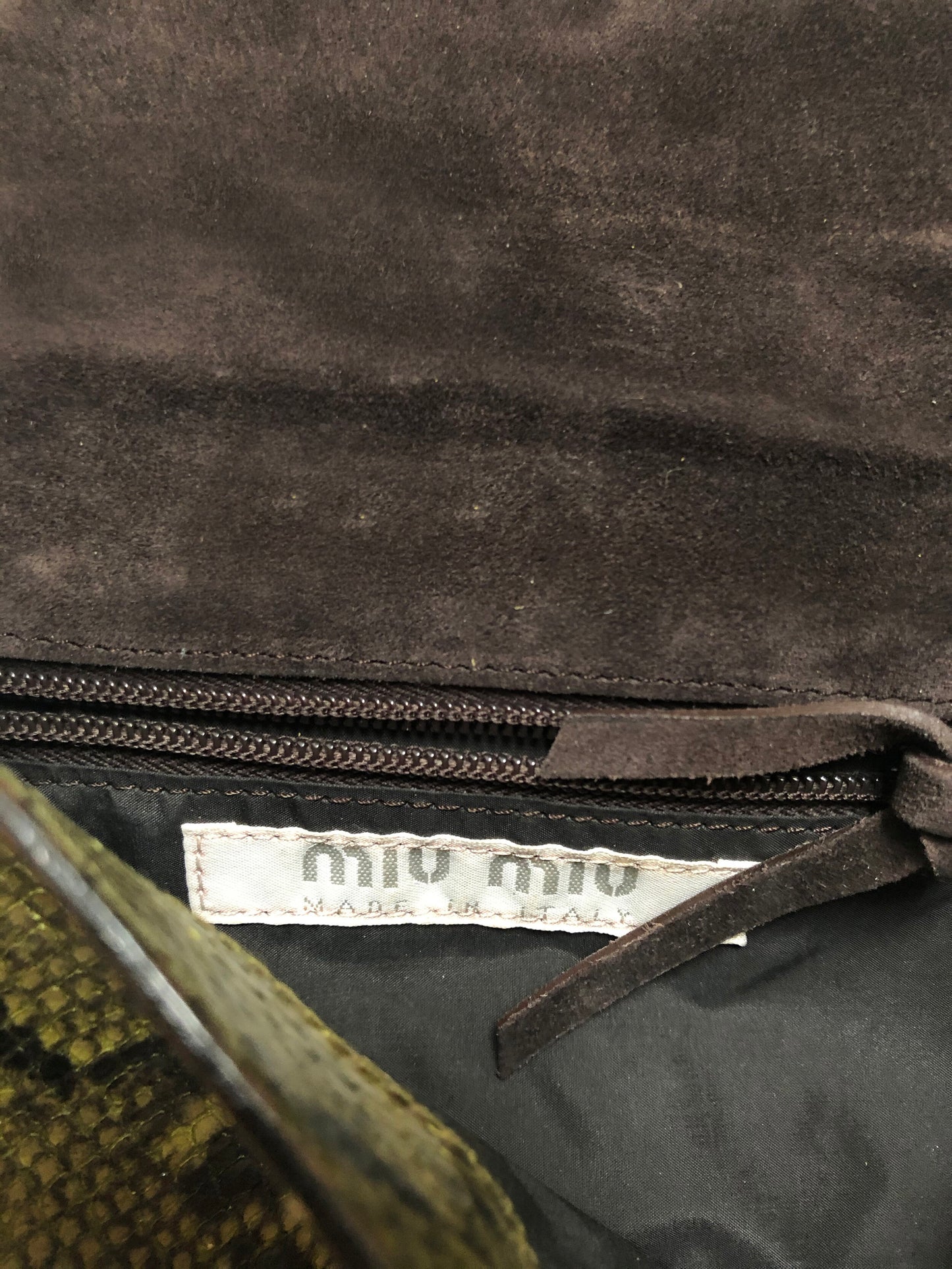 Miu Miu x Prada 2002 Python Green Bag