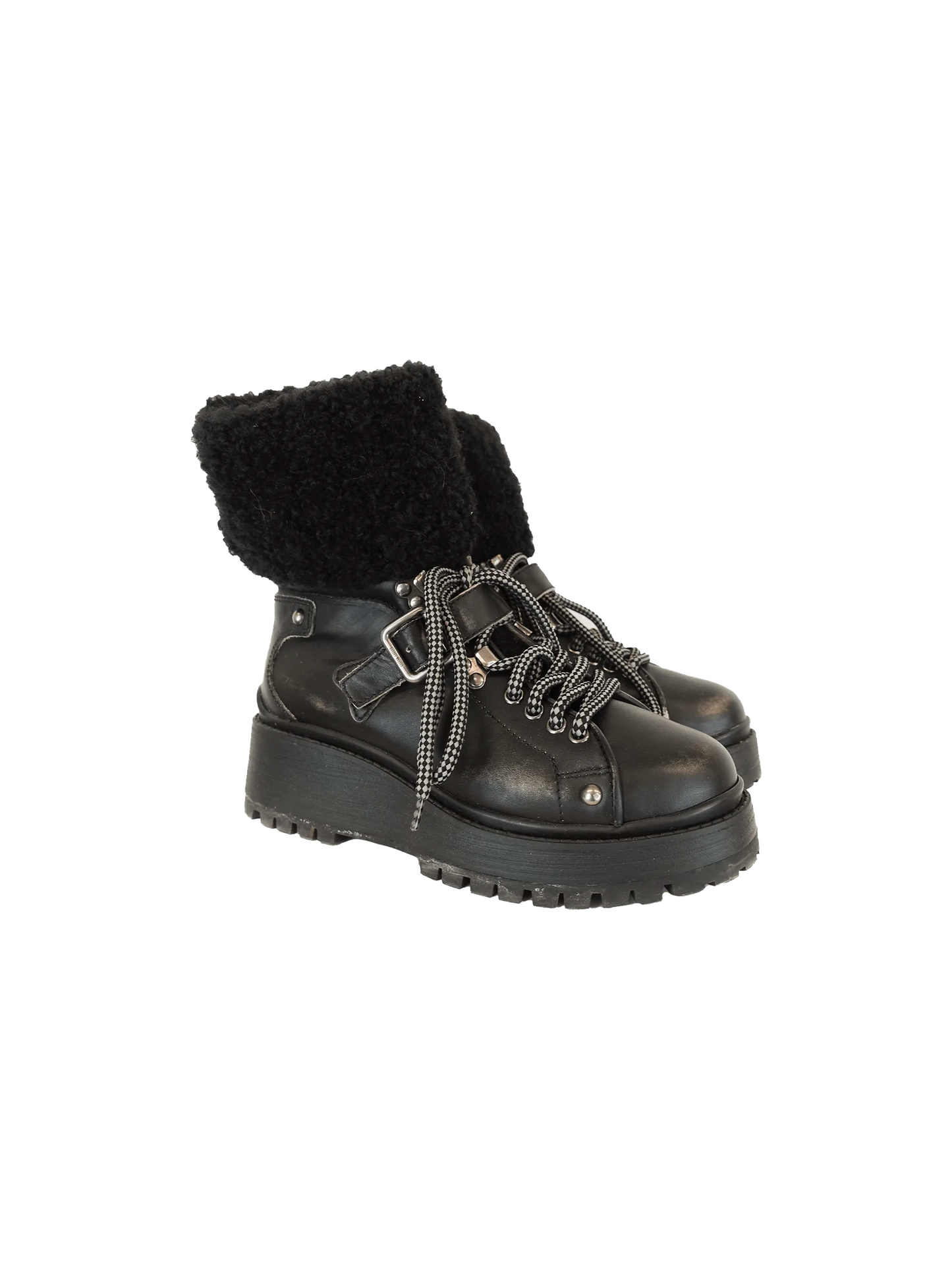 Miu Miu Black Wedge Boots