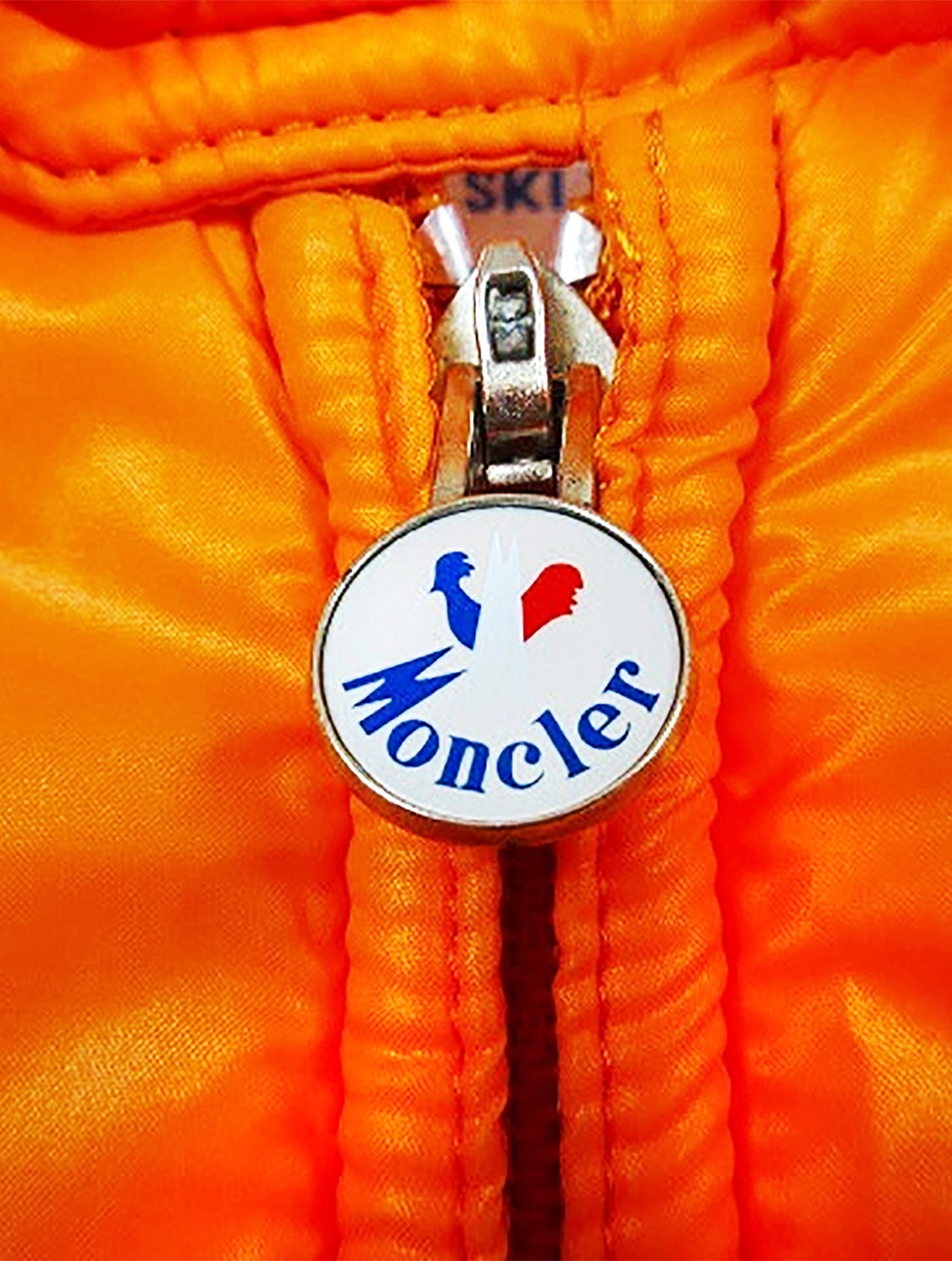 Moncler 1990s Vintage Ski Orange Nylon Jacket
