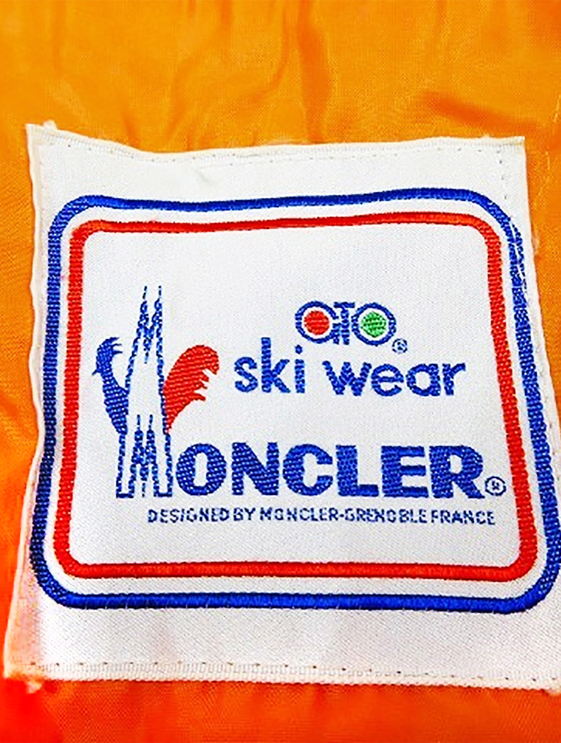 Moncler 1990s Vintage Ski Orange Nylon Jacket