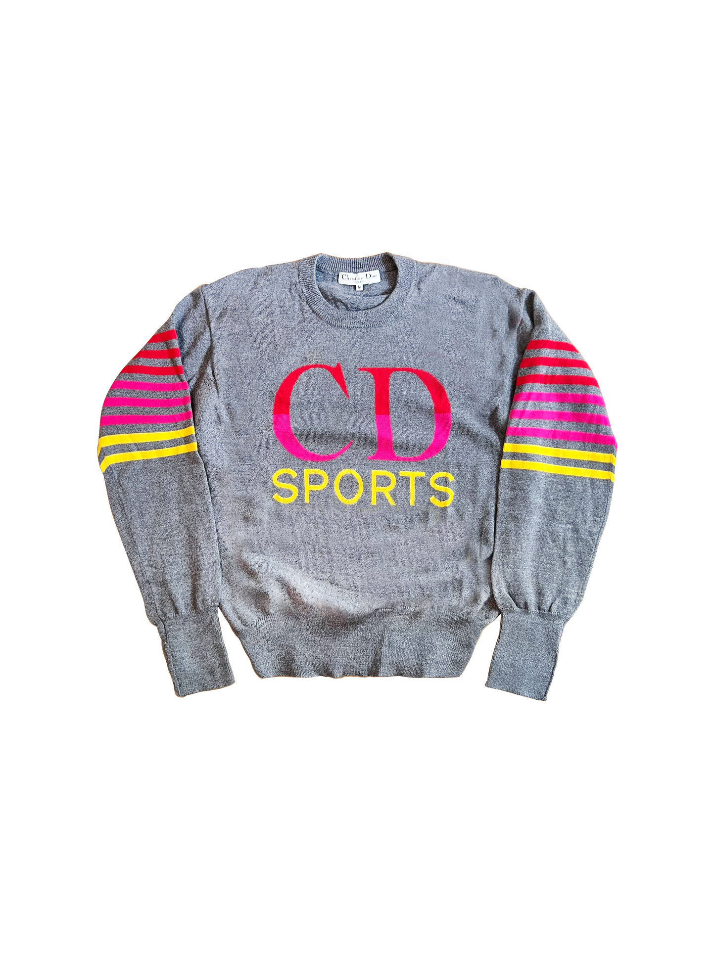 Christian Dior 1980s CD Sports Grey Sweater