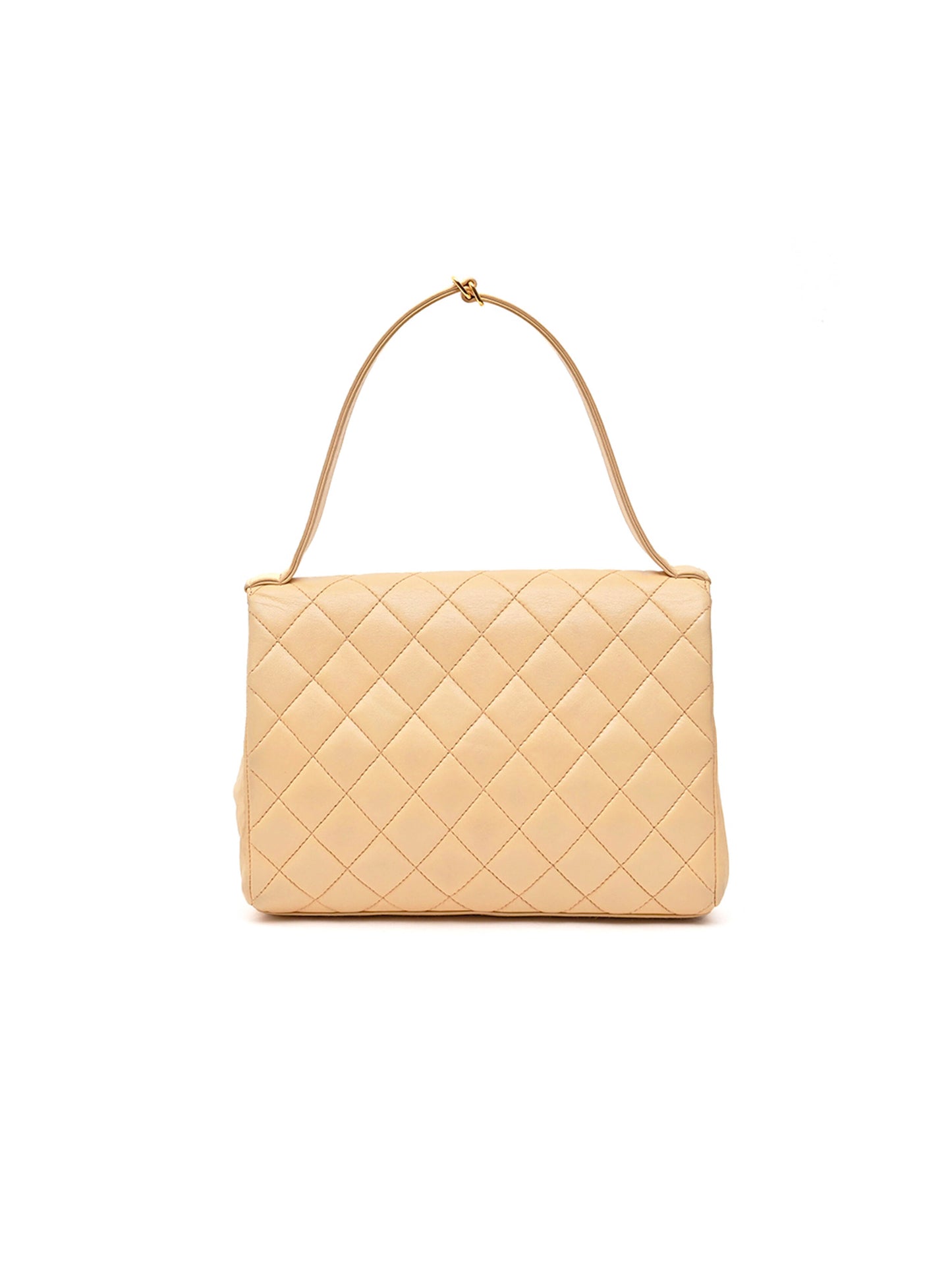 Chanel 2000s Beige Small Leather Matresse 5s Handbag