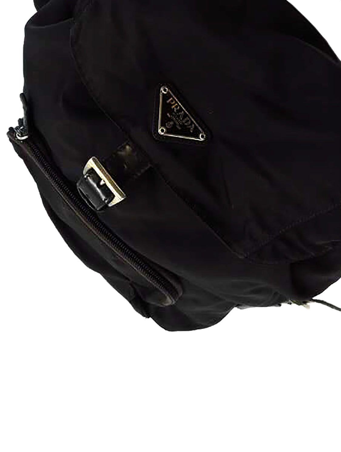 Prada 2000s Black Canvas Backpack