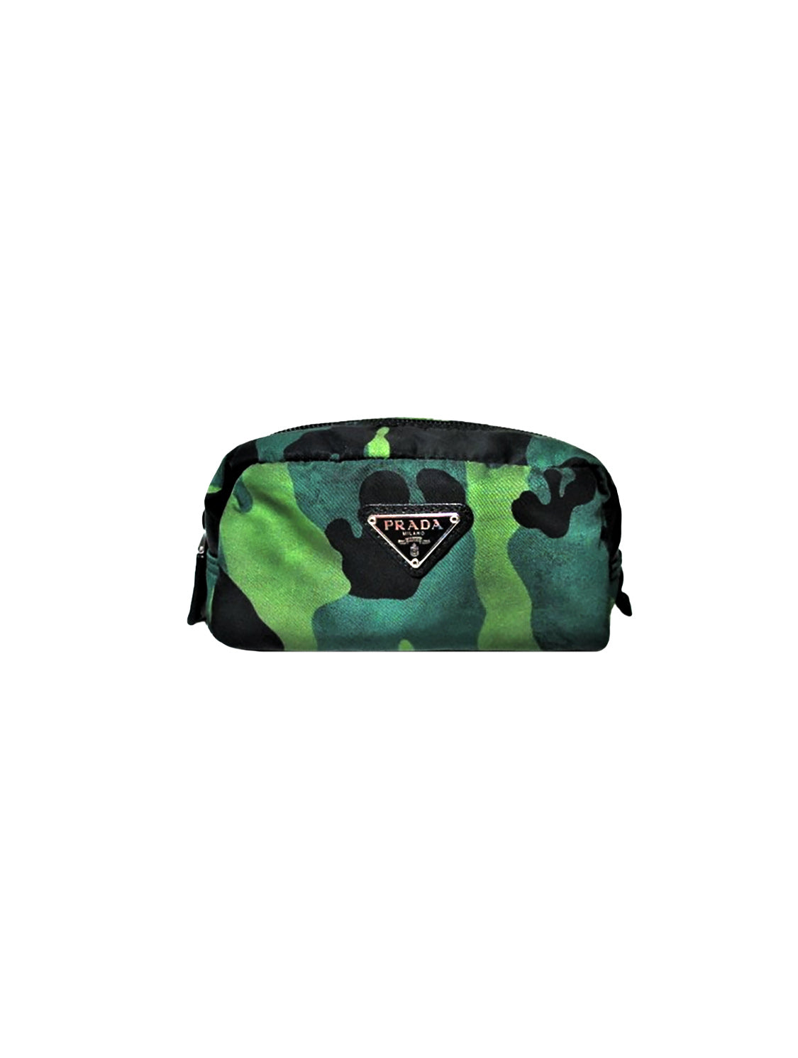 Prada 2010s Green Camouflage Vanity Bag