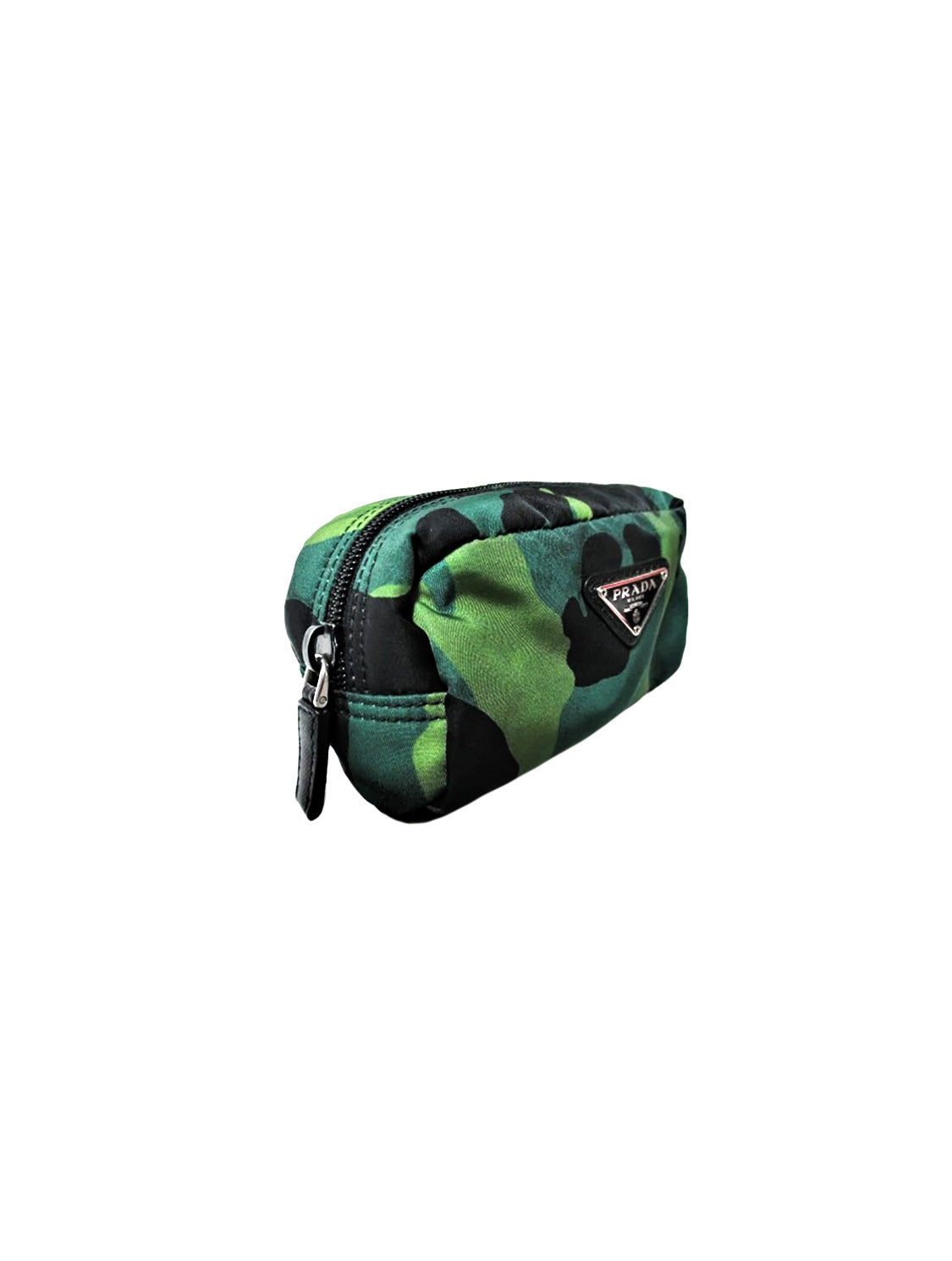 Prada 2010s Green Camouflage Vanity Bag