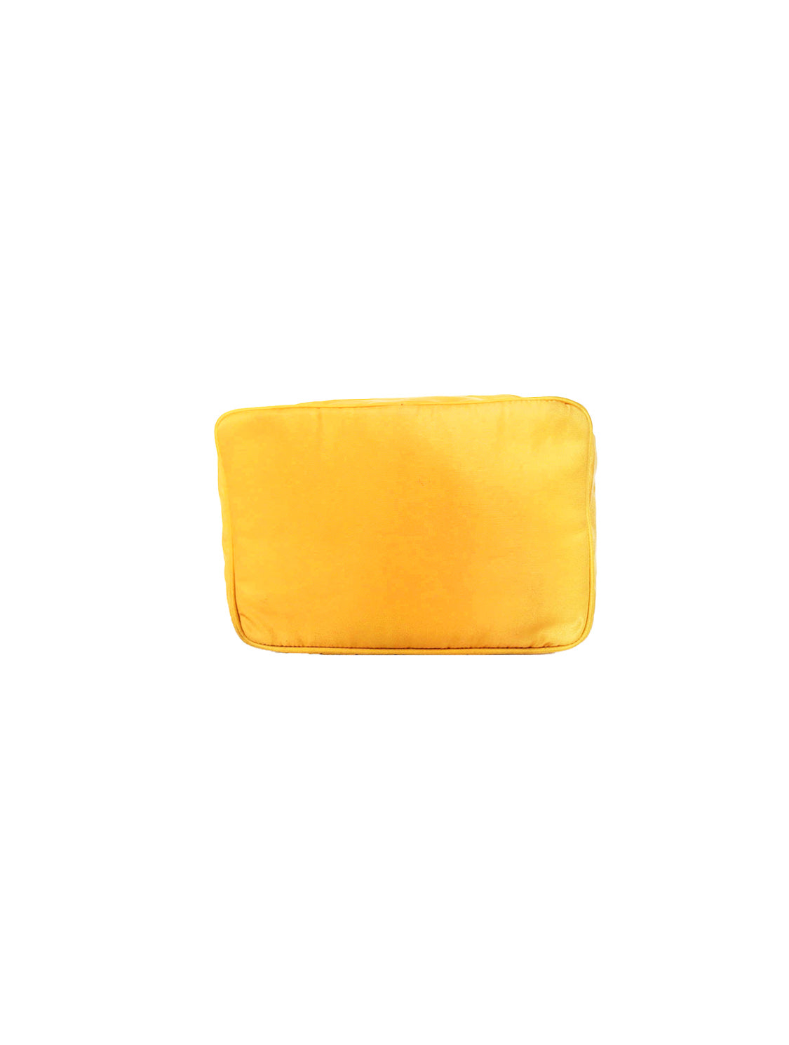 Prada 2000s Yellow Nylon Vanity Zip Bag