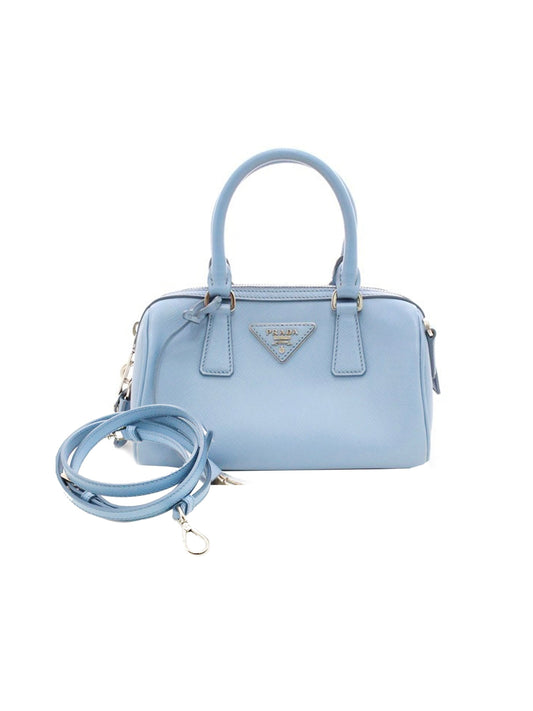Prada 2010s Small Rare Saffiano Leather Baby Blue Bag