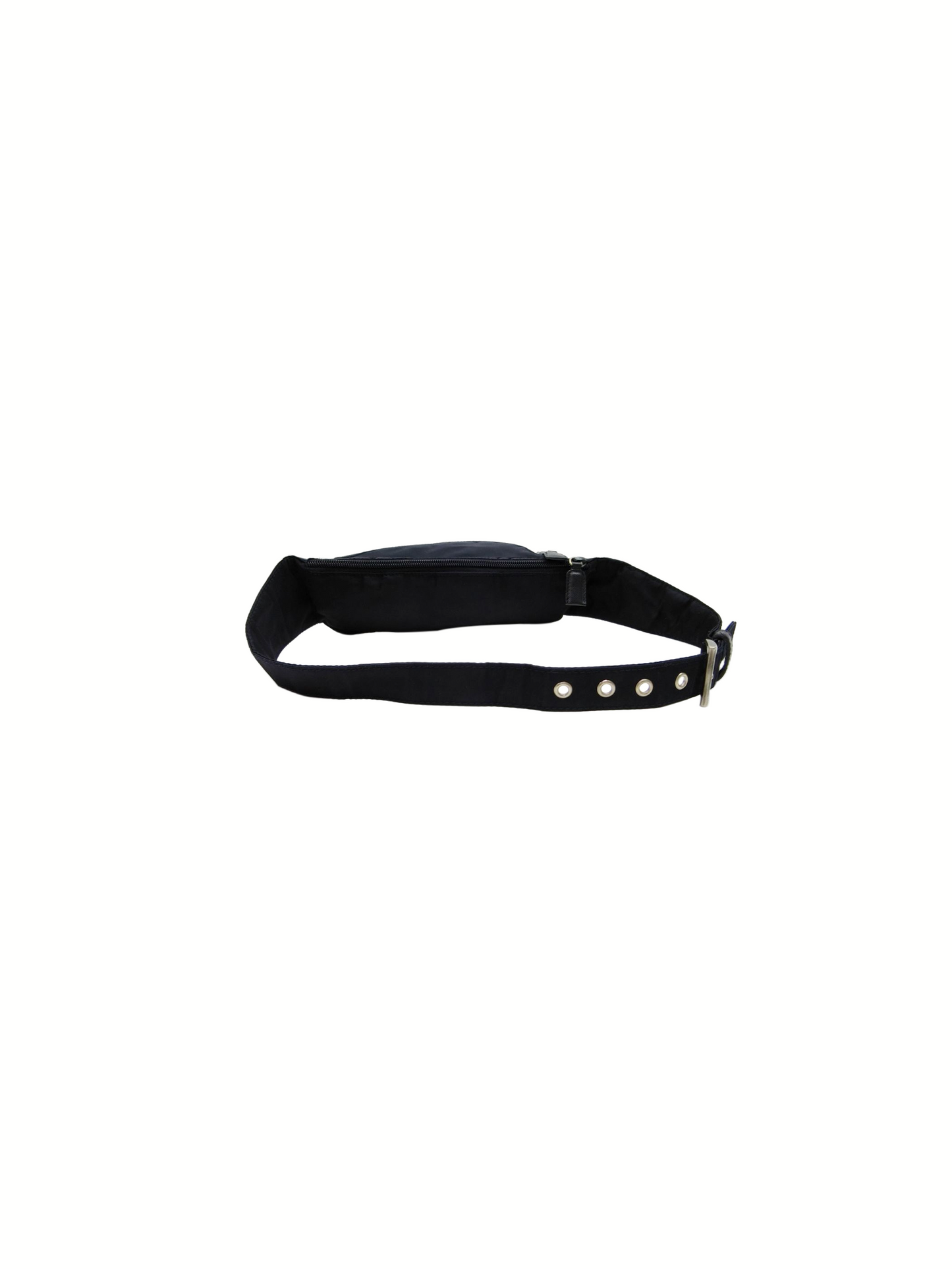 Prada 2000s Black Nylon Mini Waist Bag