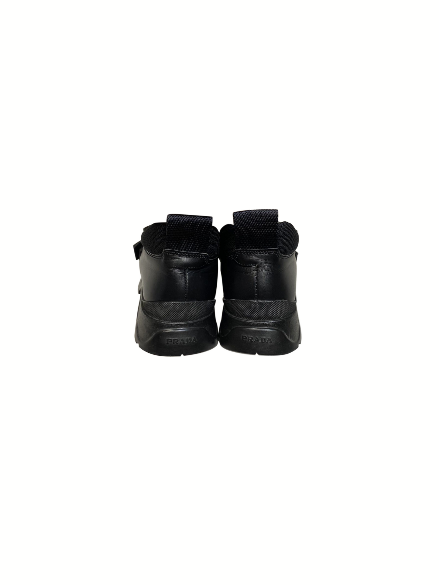 Prada 2000s Black Leather Chunky Shoes