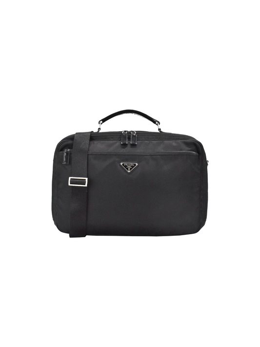 Prada 2000s Black Nylon Briefcase
