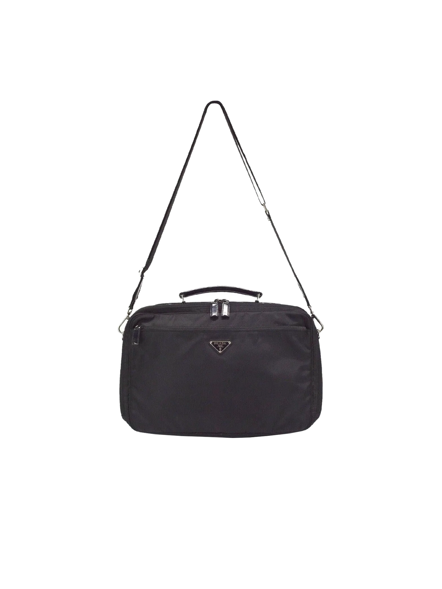 Prada 2000s Black Nylon Briefcase