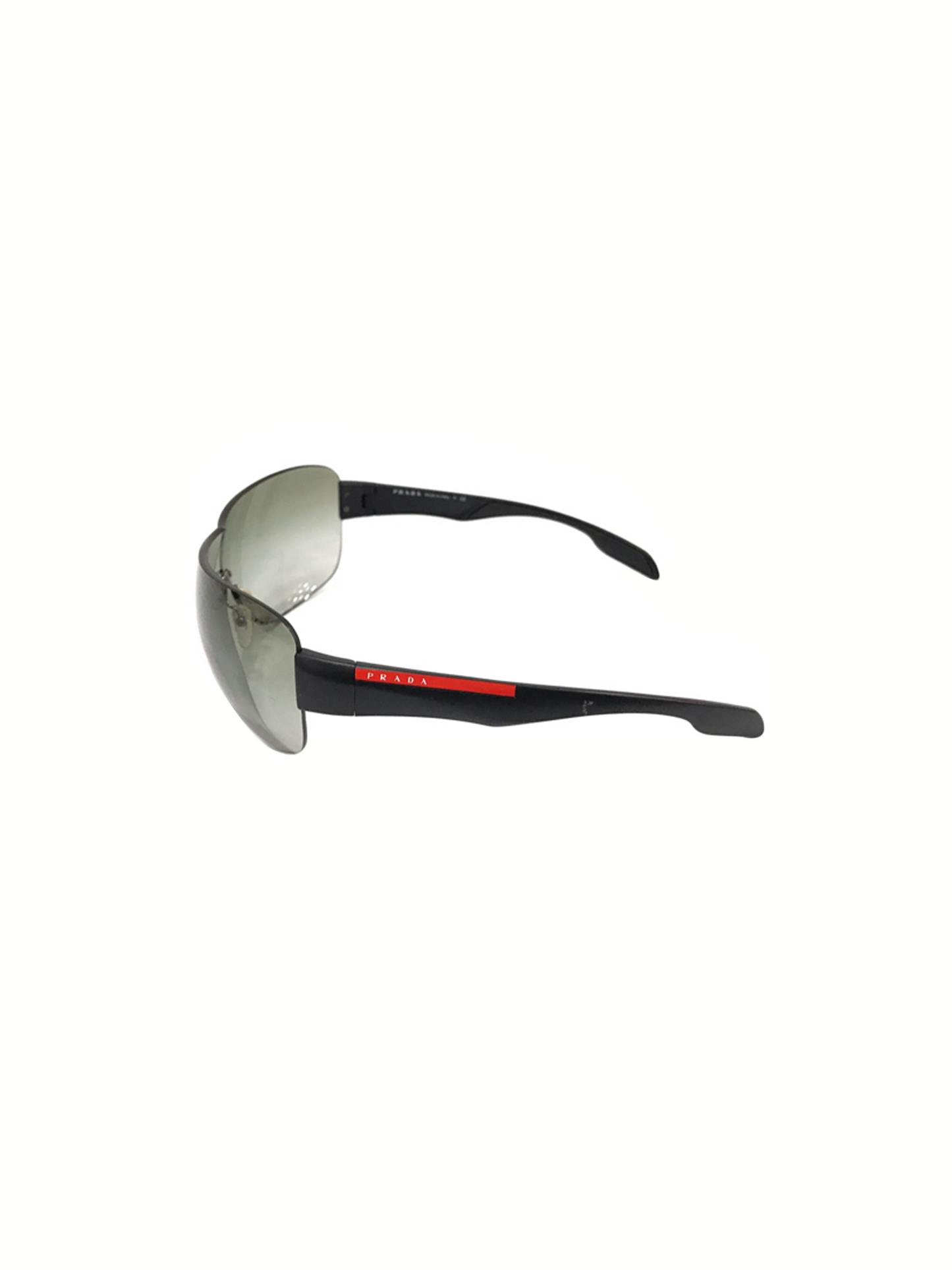 Prada 2000s Black Visor Sports Sunglasses